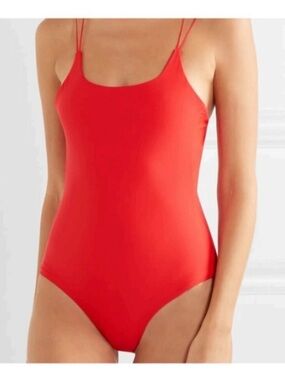 MIKOH Kilauea Red One-Piece Swimsuit Sz M NWT